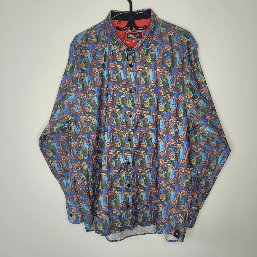 Franco Negretti shirt with cubist face print - Picture 5 of 11